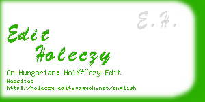 edit holeczy business card